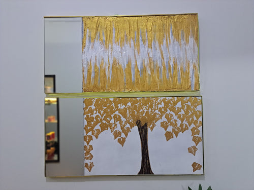 The Golden Tree wall art set of 2