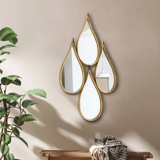 Water Droplet Mirrors Set of 4