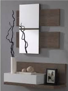 Alessio mirror and shelf set