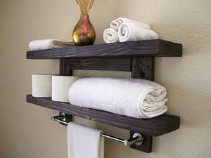 Erdo wooden bathroom shelf